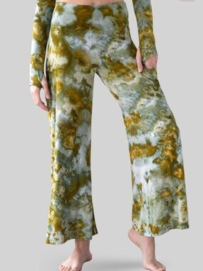 Jala Cargo Pant Tie-Dye Wide Leg in Moss
